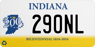 IN license plate 290NL