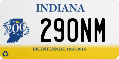 IN license plate 290NM