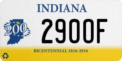 IN license plate 290OF