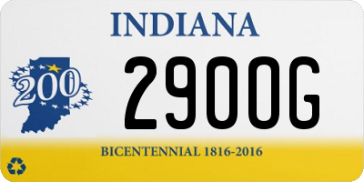 IN license plate 290OG