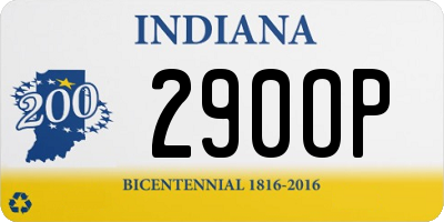 IN license plate 290OP