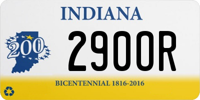 IN license plate 290OR