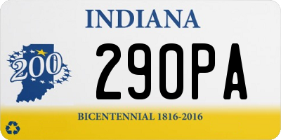 IN license plate 290PA