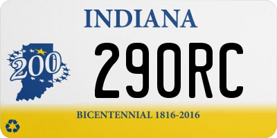 IN license plate 290RC