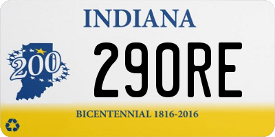 IN license plate 290RE