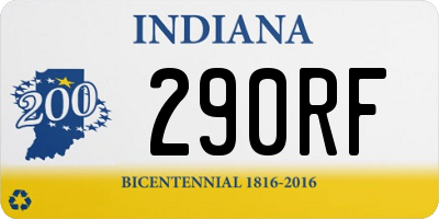 IN license plate 290RF