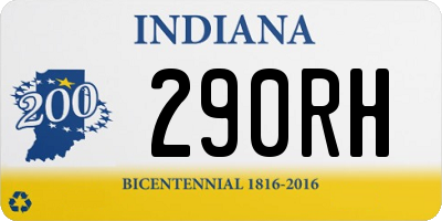 IN license plate 290RH