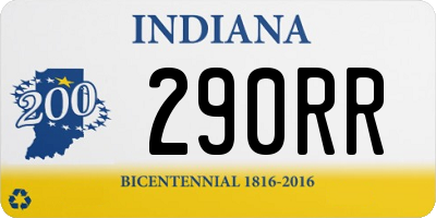 IN license plate 290RR