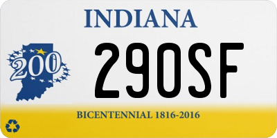 IN license plate 290SF