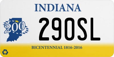 IN license plate 290SL