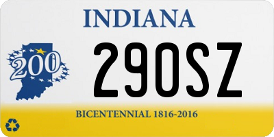 IN license plate 290SZ
