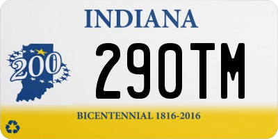 IN license plate 290TM