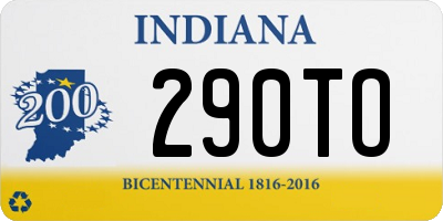 IN license plate 290TO