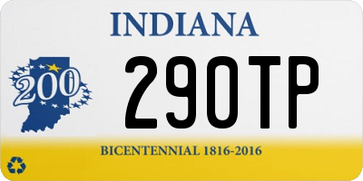 IN license plate 290TP