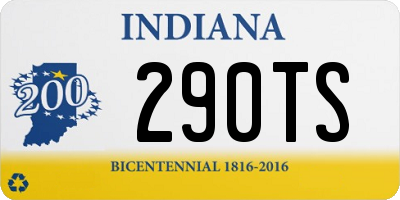 IN license plate 290TS