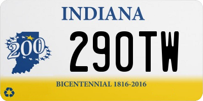 IN license plate 290TW