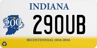 IN license plate 290UB