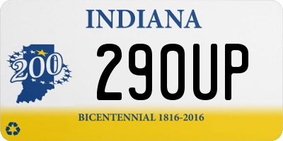 IN license plate 290UP