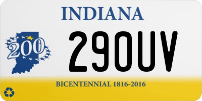 IN license plate 290UV
