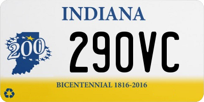 IN license plate 290VC