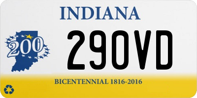 IN license plate 290VD