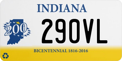 IN license plate 290VL