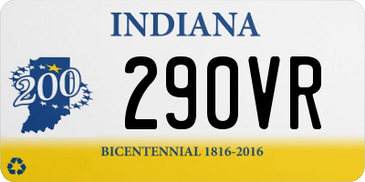 IN license plate 290VR