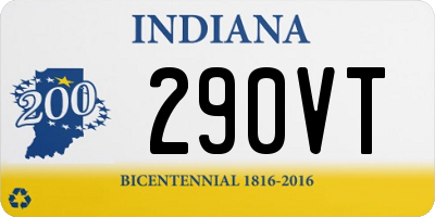 IN license plate 290VT