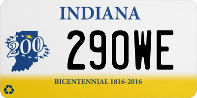 IN license plate 290WE