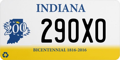 IN license plate 290XO