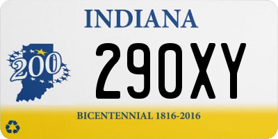 IN license plate 290XY