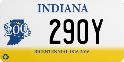 IN license plate 290Y