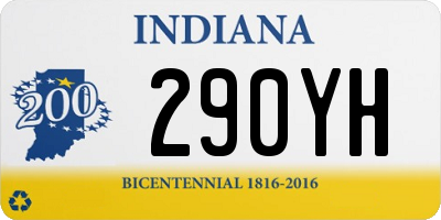 IN license plate 290YH