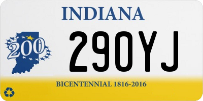 IN license plate 290YJ