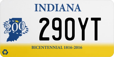 IN license plate 290YT