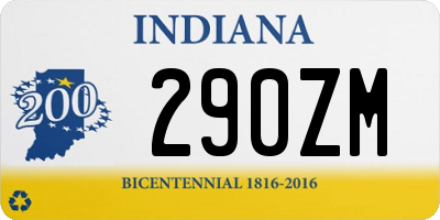 IN license plate 290ZM