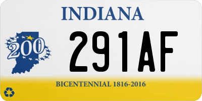 IN license plate 291AF