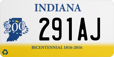 IN license plate 291AJ