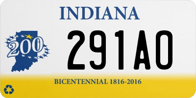 IN license plate 291AO