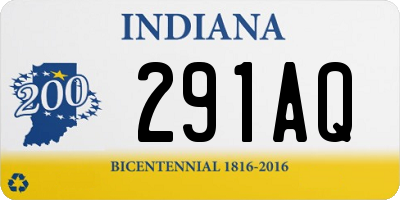 IN license plate 291AQ