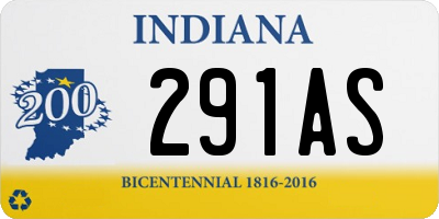 IN license plate 291AS