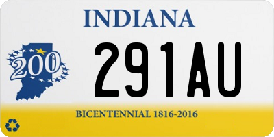 IN license plate 291AU