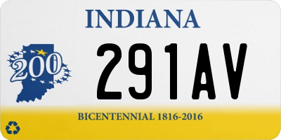 IN license plate 291AV