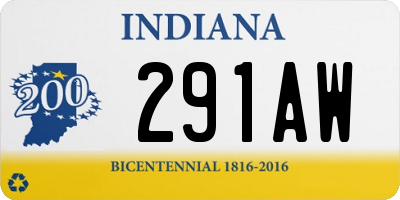 IN license plate 291AW