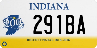 IN license plate 291BA