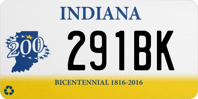 IN license plate 291BK