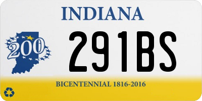 IN license plate 291BS