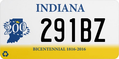 IN license plate 291BZ