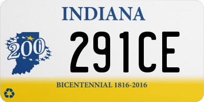 IN license plate 291CE