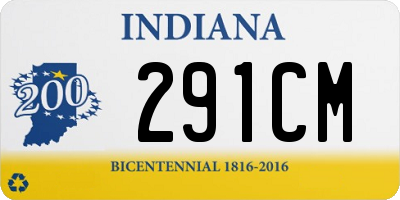 IN license plate 291CM